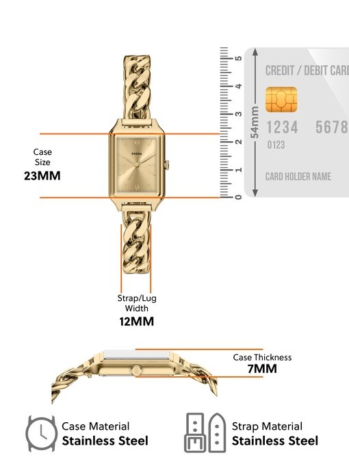 Raquel Three-Hand Gold-Tone Stainless Steel Watch Raquel Three-Hand Gold-Tone Stainless Steel Watch