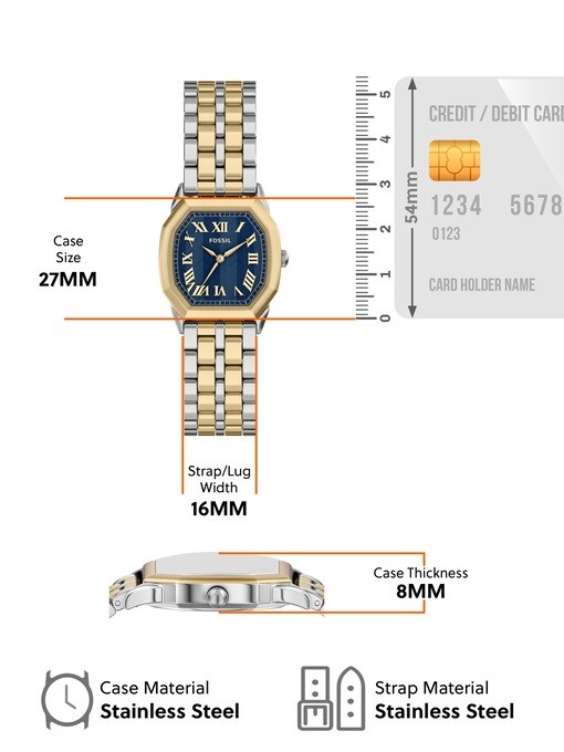 Harlow Three-Hand Two-Tone Stainless Steel Watch Harlow Three-Hand Two-Tone Stainless Steel Watch