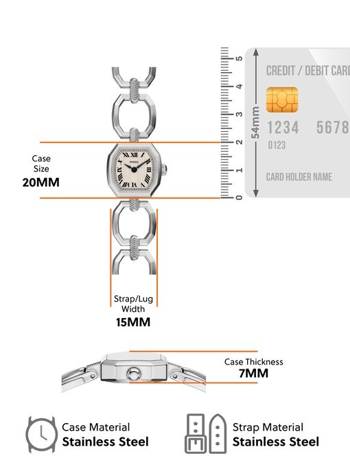 Harlow Mini Two-Hand Stainless Steel Watch Harlow Mini Two-Hand Stainless Steel Watch