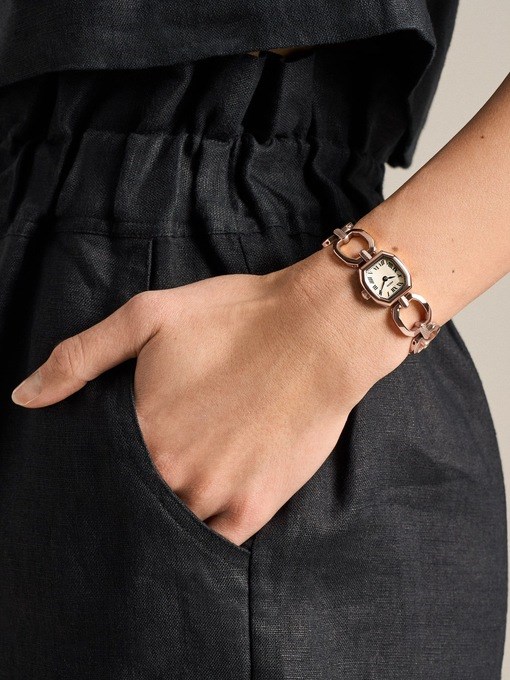 Harlow Mini Two-Hand Rose Gold-Tone Stainless Steel Watch Harlow Mini Two-Hand Rose Gold-Tone Stainless Steel Watch