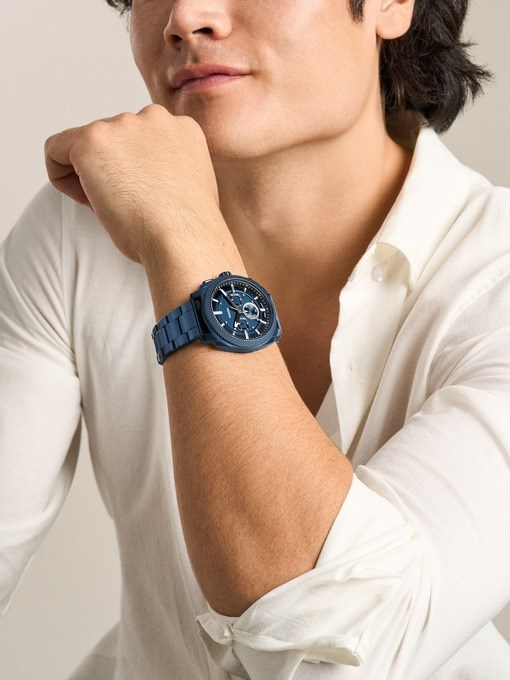 Machine Chronograph Navy Stainless Steel Watch