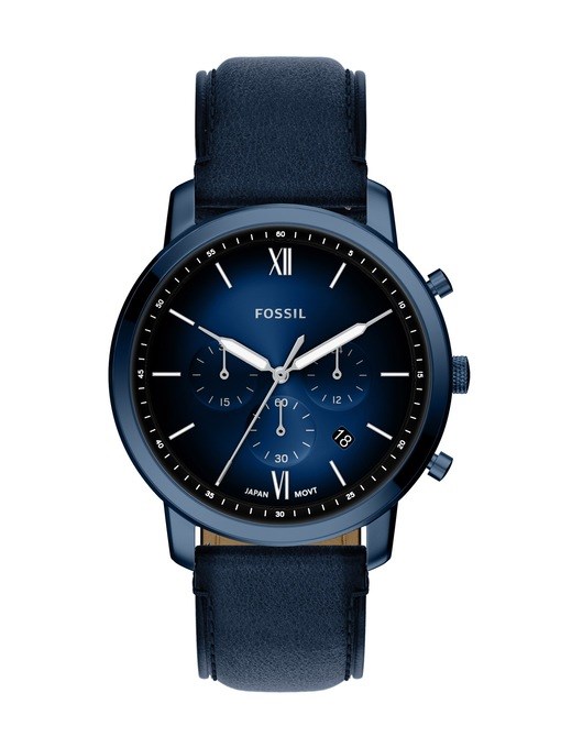 Neutra Chronograph Navy Leather Watch