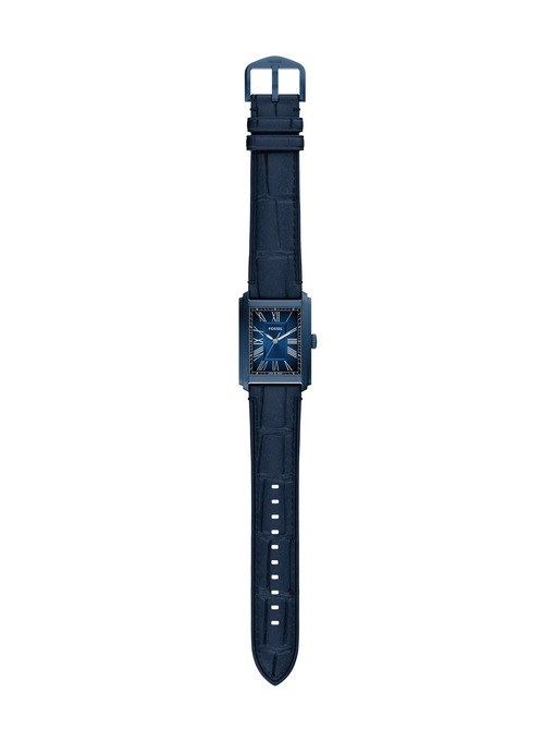 Carraway Three-Hand Navy Croco Leather Watch Carraway Three-Hand Navy Croco Leather Watch