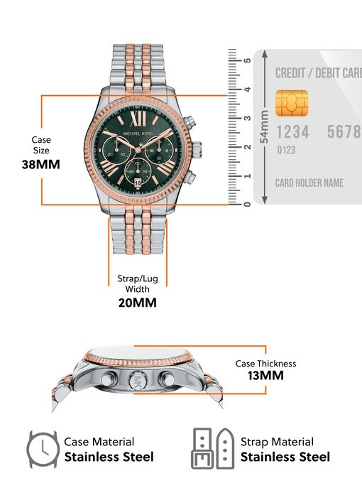 Michael Kors Lexington Two Tone Watch MK7610