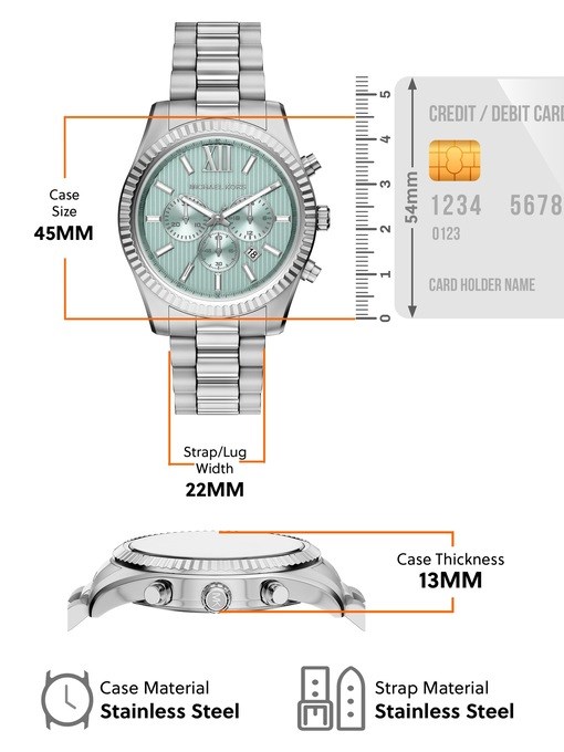 Michael Kors Lexington Silver Watch MK9264 Michael Kors Lexington Silver Watch MK9264