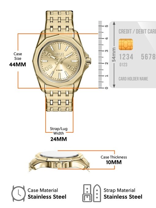Diesel Stinger Gold Watch DZ2239
