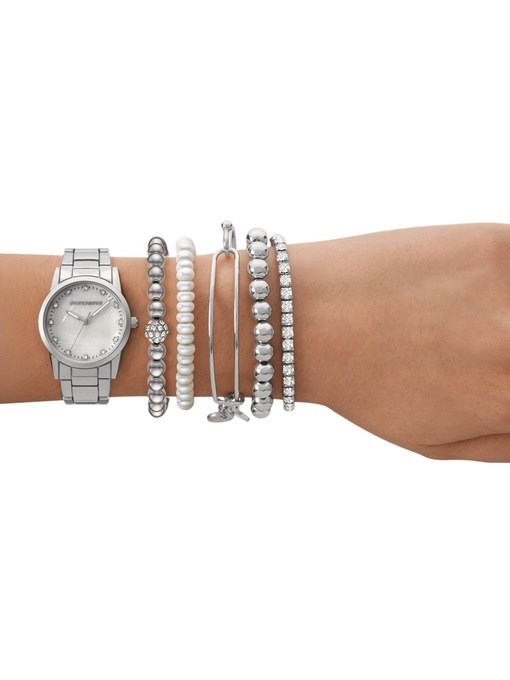 Skechers Women's Gift Sets 32MM 3-Hand Quartz Analog Watch with Silver Bracelet and Case with Bracelet Accessories Skechers Women's Gift Sets 32MM 3-Hand Quartz Analog Watch with Silver Bracelet and Case with Bracelet Accessories