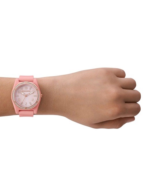 Skechers Evalyn Three Hand Blush Silicone Watch Skechers Evalyn Three Hand Blush Silicone Watch