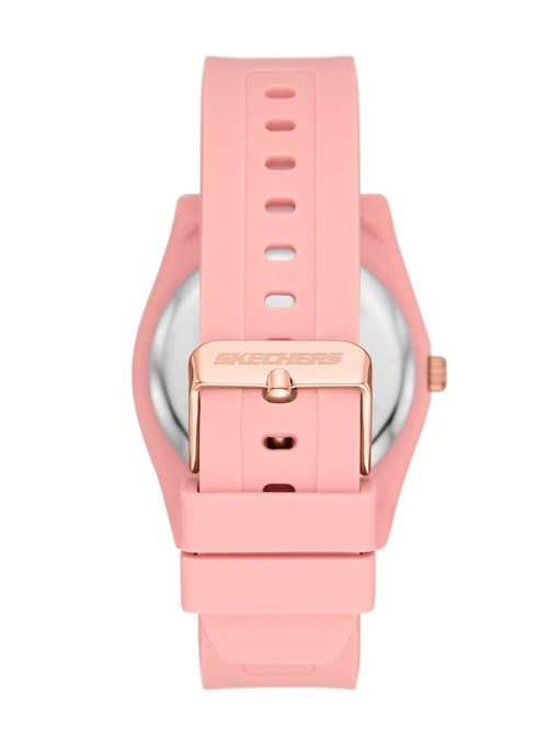 Skechers Evalyn Three Hand Blush Silicone Watch Skechers Evalyn Three Hand Blush Silicone Watch