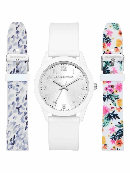 Skechers Sets Three Hand White Silicone Watch Skechers Sets Three Hand White Silicone Watch