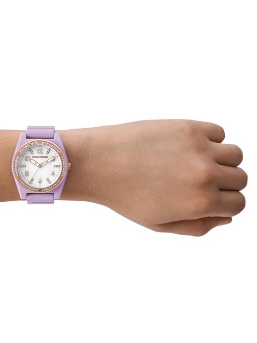 Skechers Evalyn Three Hand Purple Silicone Watch Skechers Evalyn Three Hand Purple Silicone Watch
