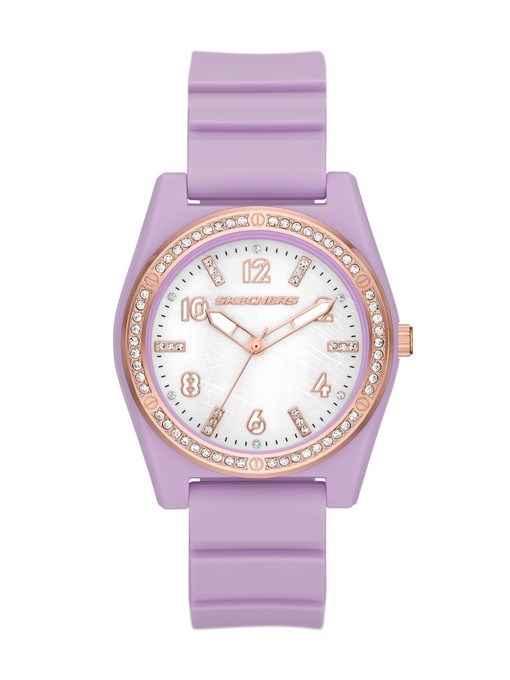 Skechers Evalyn Three Hand Purple Silicone Watch
