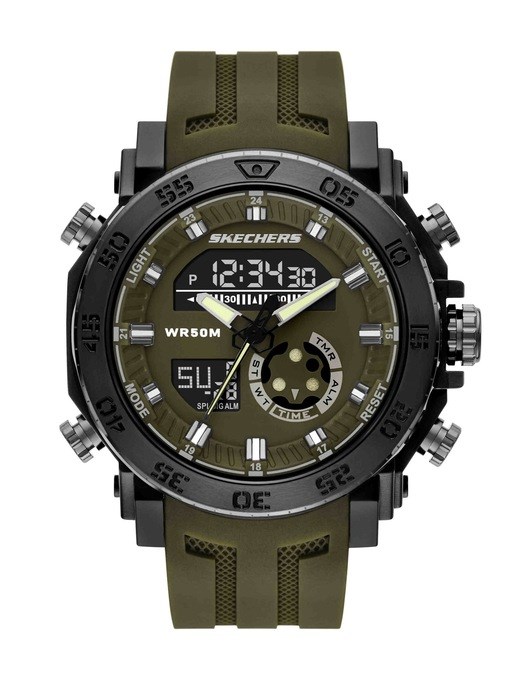 Skechers Ridgeland Ana-Digi Green Polyurethane Watch Skechers Ridgeland Ana-Digi Green Polyurethane Watch