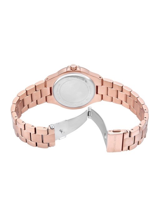 Michael Kors Lennox Three-Hand Rose Gold-Tone Stainless Steel Watch Michael Kors Lennox Three-Hand Rose Gold-Tone Stainless Steel Watch