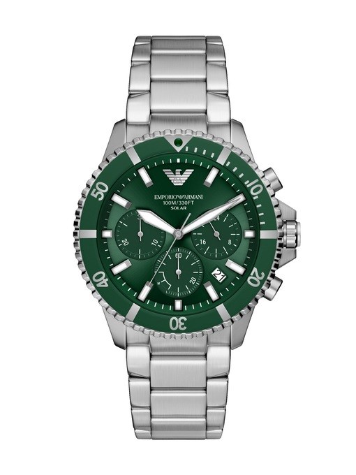 Emporio Armani World Explorer Solar-Powered Chronograph Stainless Steel Watch Emporio Armani World Explorer Solar-Powered Chronograph Stainless Steel Watch