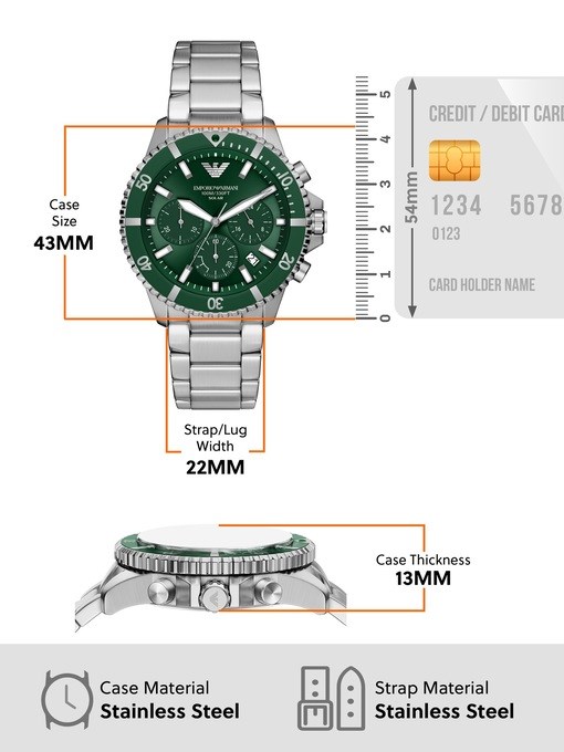 Emporio Armani World Explorer Solar-Powered Chronograph Stainless Steel Watch Emporio Armani World Explorer Solar-Powered Chronograph Stainless Steel Watch