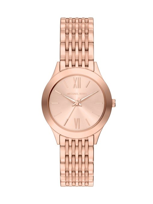 Michael Kors Aspyn Three-Hand Rose Gold-Tone Stainless Steel Watch Michael Kors Aspyn Three-Hand Rose Gold-Tone Stainless Steel Watch