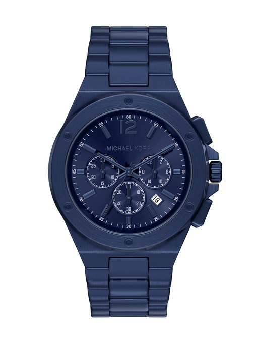 Michael Kors Lennox Chronograph Blue Stainless Steel Watch Michael Kors Lennox Chronograph Blue Stainless Steel Watch