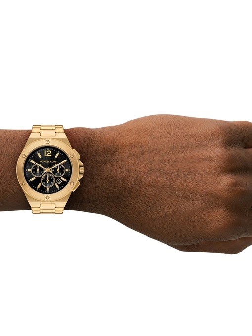 Michael Kors Lennox Chronograph Gold-Tone Stainless Steel Watch Michael Kors Lennox Chronograph Gold-Tone Stainless Steel Watch