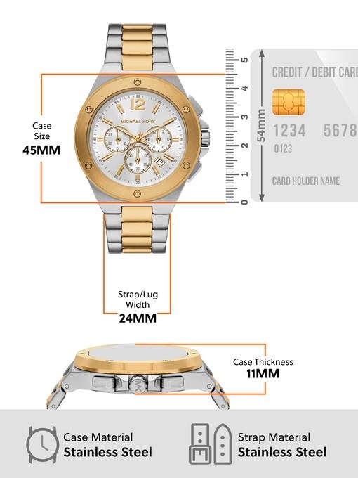 Michael Kors Lennox Chronograph Two-Tone Stainless Steel Watch Michael Kors Lennox Chronograph Two-Tone Stainless Steel Watch