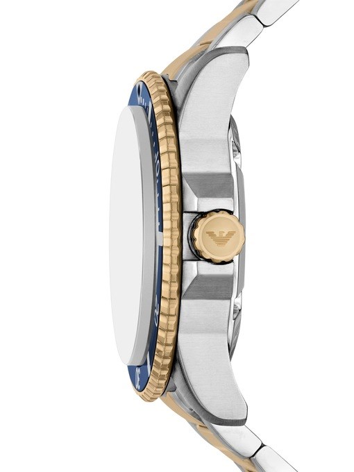 Emporio Armani World Explorer Solar-Powered Three-Hand Two-Tone Stainless Steel Watch Emporio Armani World Explorer Solar-Powered Three-Hand Two-Tone Stainless Steel Watch