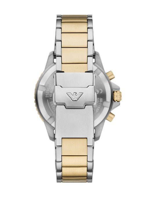 Emporio Armani World Explorer Solar-Powered Chronograph Two-Tone Stainless Steel Watch Emporio Armani World Explorer Solar-Powered Chronograph Two-Tone Stainless Steel Watch