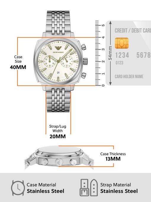 Emporio Armani Chronograph Stainless Steel Watch