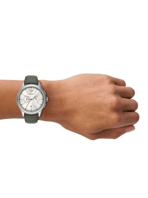 Emporio Armani Chronograph Green Leather Watch Emporio Armani Chronograph Green Leather Watch
