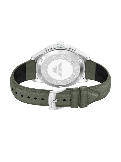 Emporio Armani Chronograph Green Leather Watch Emporio Armani Chronograph Green Leather Watch