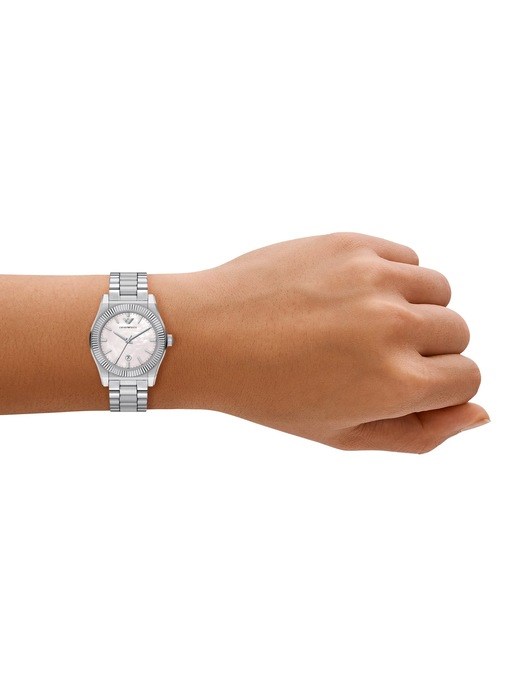 Emporio Armani Three-Hand Date Stainless Steel Watch Emporio Armani Three-Hand Date Stainless Steel Watch