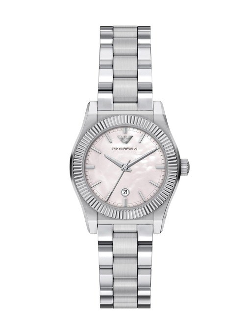 Emporio Armani Three-Hand Date Stainless Steel Watch