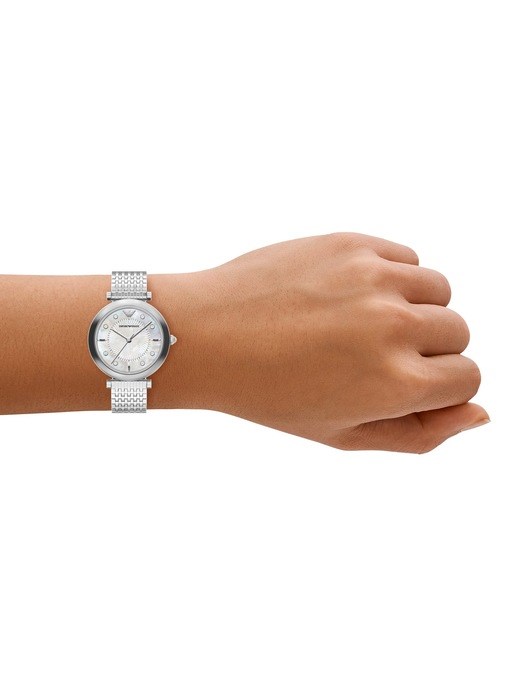Emporio Armani Archelia Three-Hand Stainless Steel Watch Emporio Armani Archelia Three-Hand Stainless Steel Watch