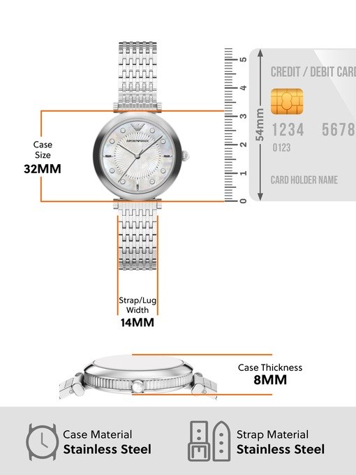 Emporio Armani Archelia Three-Hand Stainless Steel Watch Emporio Armani Archelia Three-Hand Stainless Steel Watch
