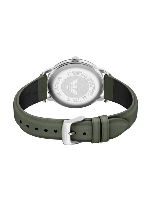 Emporio Armani Three-Hand Date Green Leather Watch Emporio Armani Three-Hand Date Green Leather Watch
