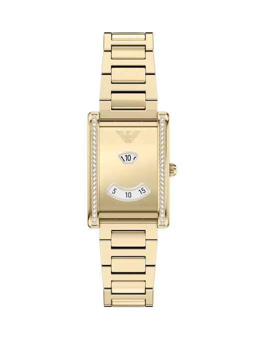 Emporio Armani Two-Hand Gold-Tone Stainless Steel Watch Emporio Armani Two-Hand Gold-Tone Stainless Steel Watch
