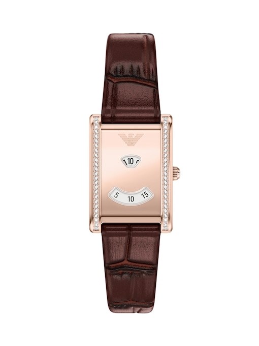 Emporio Armani Three-Hand Date Stainless Steel Watch