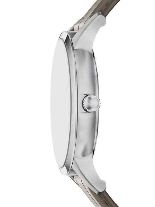 Emporio Armani Archetipo Three-Hand Date Gray Leather Watch Emporio Armani Archetipo Three-Hand Date Gray Leather Watch
