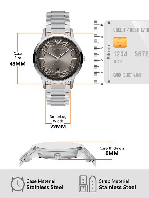 Emporio Armani Archetipo Three-Hand Date Stainless Steel Watch Emporio Armani Archetipo Three-Hand Date Stainless Steel Watch
