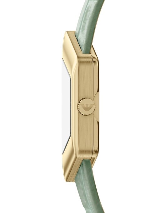 Emporio Armani Two-Hand Green Leather Watch Emporio Armani Two-Hand Green Leather Watch