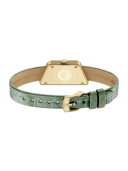 Emporio Armani Two-Hand Green Leather Watch Emporio Armani Two-Hand Green Leather Watch