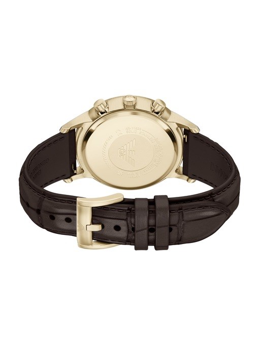 Emporio Armani Archetipo Chronograph Brown Leather Watch