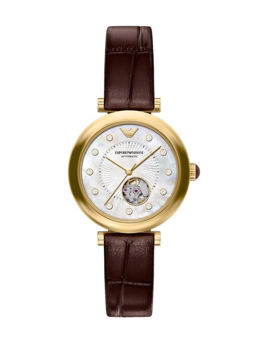 Emporio Armani Archelia Automatic Burgundy Leather Watch Emporio Armani Archelia Automatic Burgundy Leather Watch