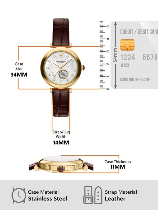 Emporio Armani Archelia Automatic Burgundy Leather Watch Emporio Armani Archelia Automatic Burgundy Leather Watch