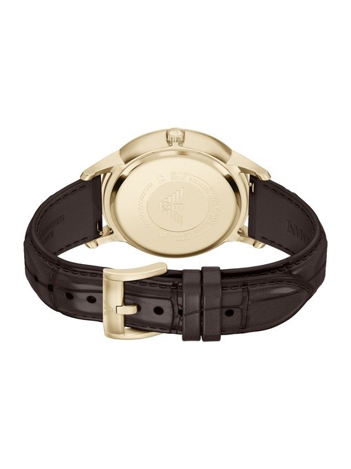 Emporio Armani Archetipo Three-Hand Date Brown Leather Watch Emporio Armani Archetipo Three-Hand Date Brown Leather Watch