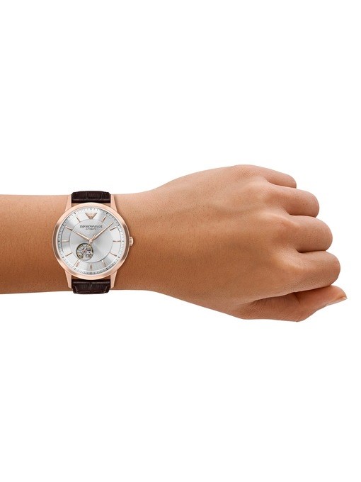 Emporio Armani Archetipo Automatic Brown Leather Watch