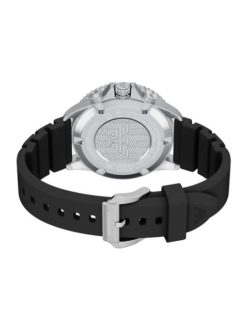 Emporio Armani World Explorer Chronograph Black Silicone Watch Emporio Armani World Explorer Chronograph Black Silicone Watch