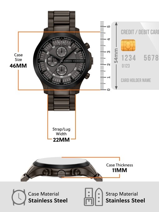 Armani Exchange Chronograph Brown Stainless Steel Watch Armani Exchange Chronograph Brown Stainless Steel Watch