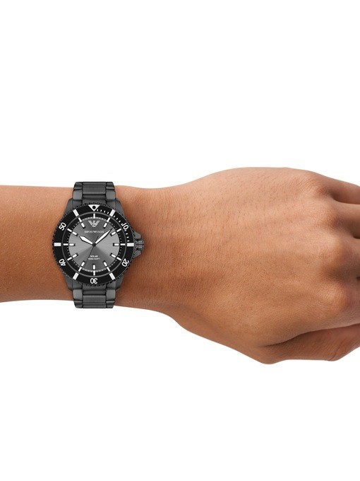 Emporio Armani World Explorer Three-Hand Stainless Steel Watch Emporio Armani World Explorer Three-Hand Stainless Steel Watch