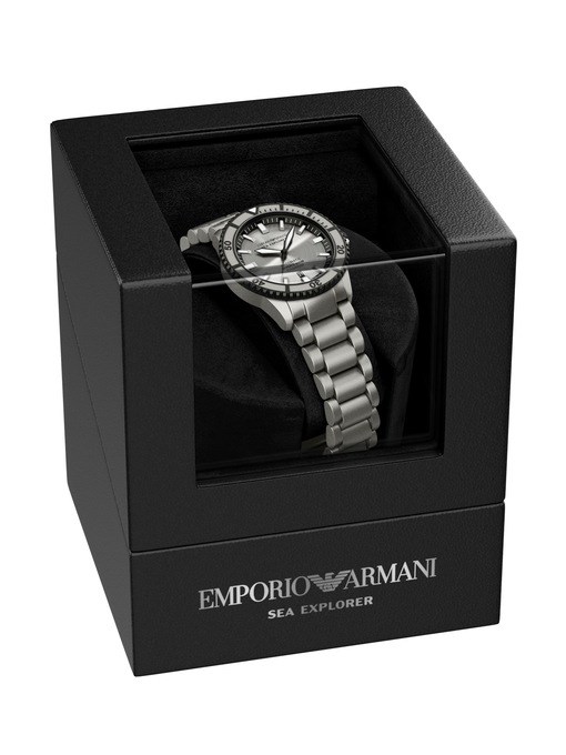 Emporio Armani Sea Explorer Automatic Three-Hand Date Titanium Watch Emporio Armani Sea Explorer Automatic Three-Hand Date Titanium Watch