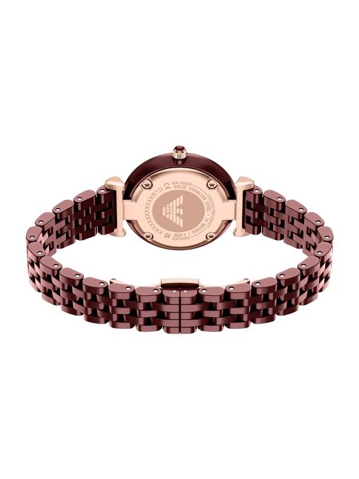 Emporio Armani Two-Hand Burgundy Ceramic Watch Emporio Armani Two-Hand Burgundy Ceramic Watch